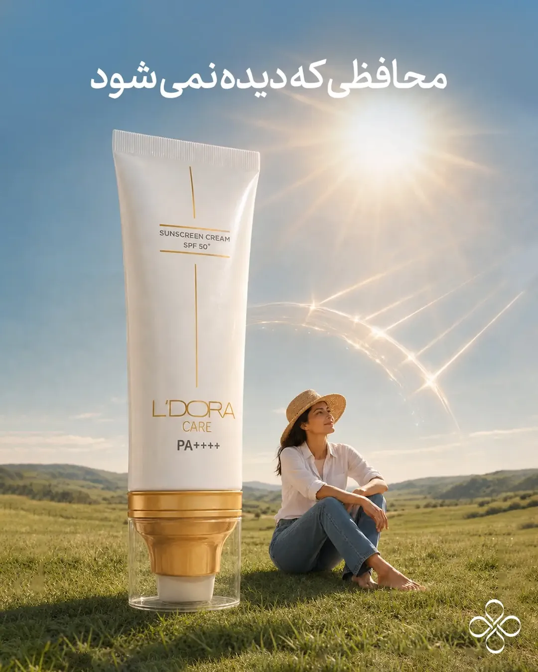 کرم ضدآفتاب بی‌رنگ SPF50+ لدورا کر