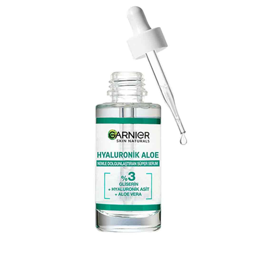 سرم هیالورونیک اسید و آلوئه ورا فرانسوی گارنیر Garmier Hyaluronik Aloe مناسب انواع پوست ۳۰ میل