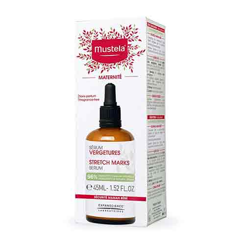 سرم ضد ترک پوست فرانسوی موستلا Mustela Maternity Stretch Marks Serum مناسب انواع پوست ۴۵ میل